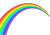 虹の橋1（7色の虹）【透過PNG】