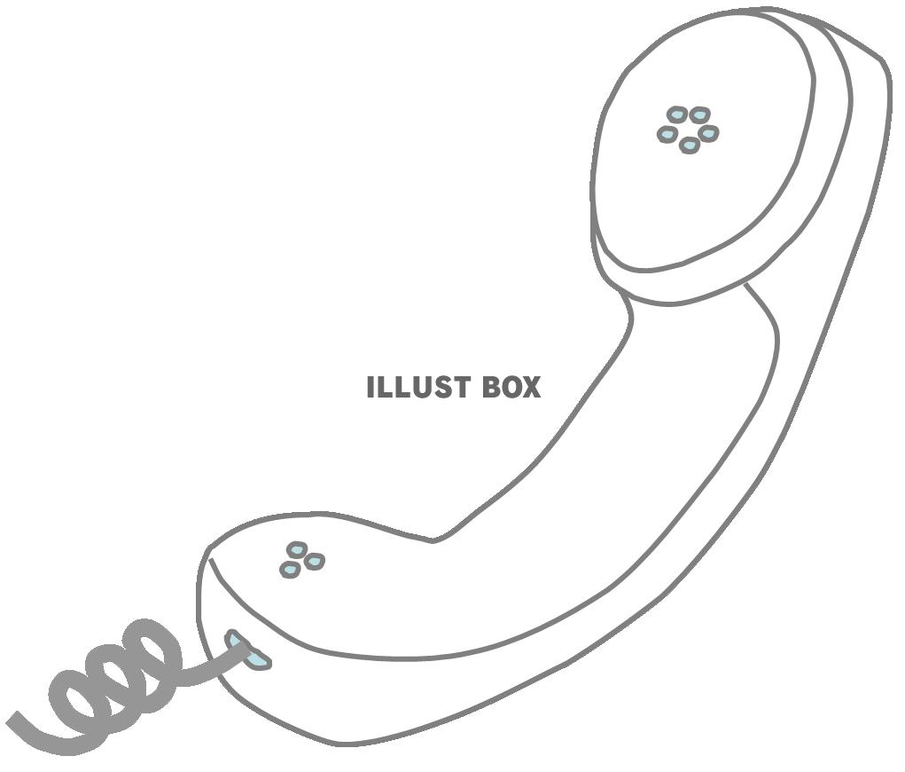 無料イラスト 固定電話の受話器