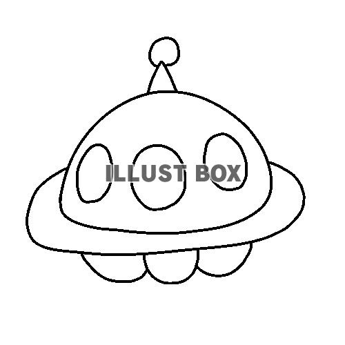 無料イラスト Ufoの塗り絵