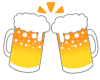 ビール乾杯　透過png