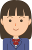 学生表情（女の子・微笑み１）