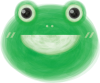 透過PNG透過png透明梅雨6月満面の笑みかえるカエルのキャラクター蛙ワンポイン