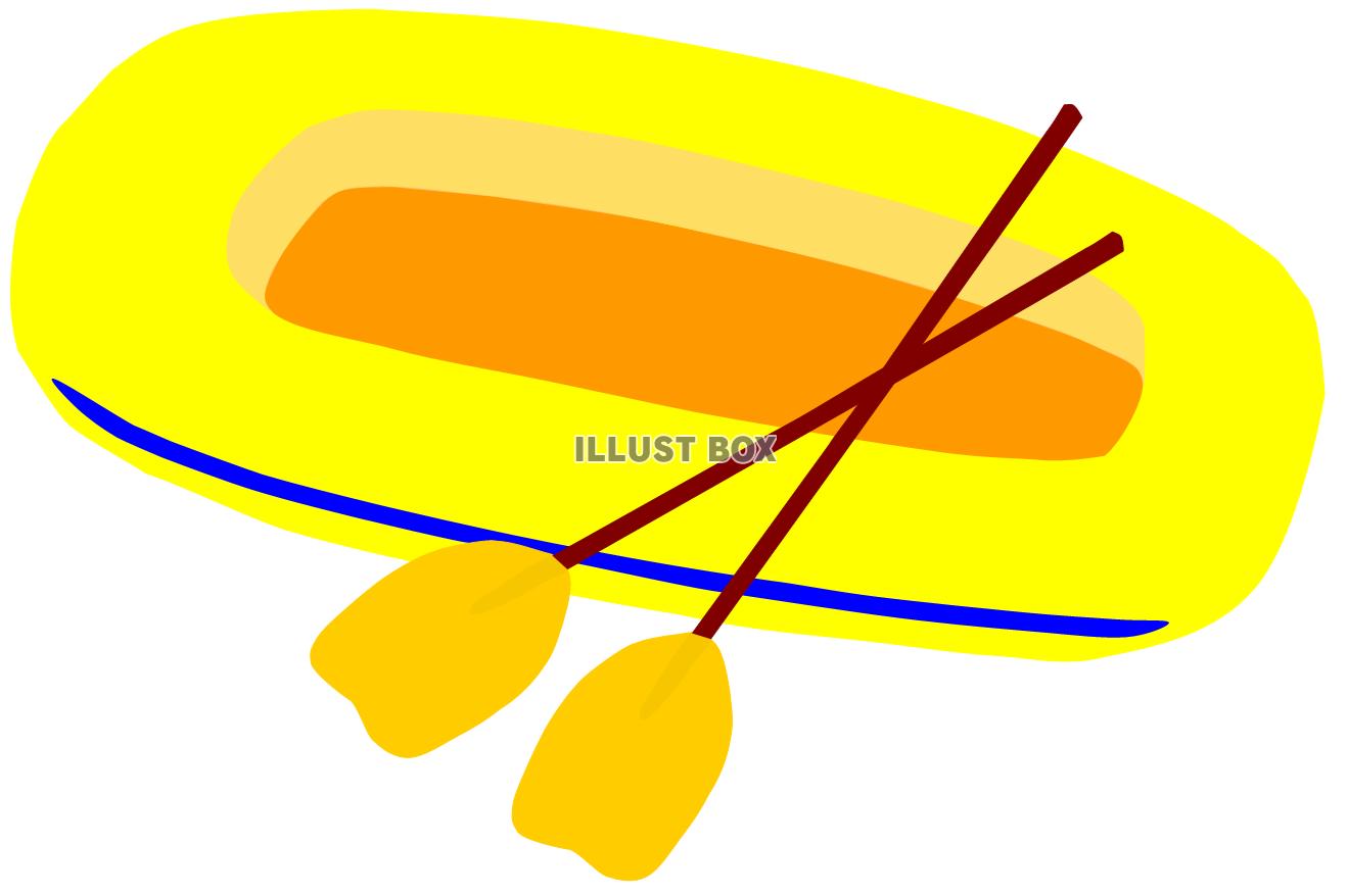 無料イラスト ビニールボート