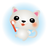 白ねこハミガキ