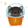 黒ねこ宇宙飛行士