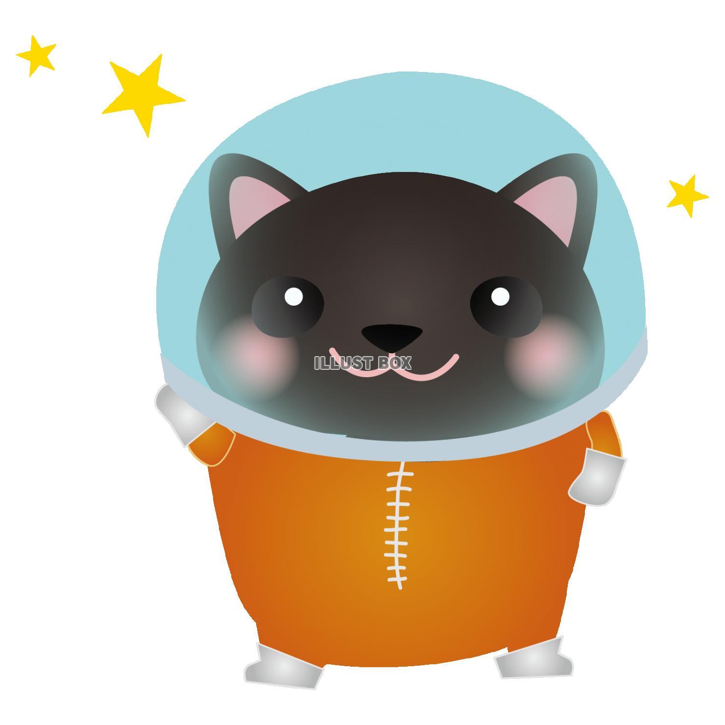 黒ねこ宇宙飛行士