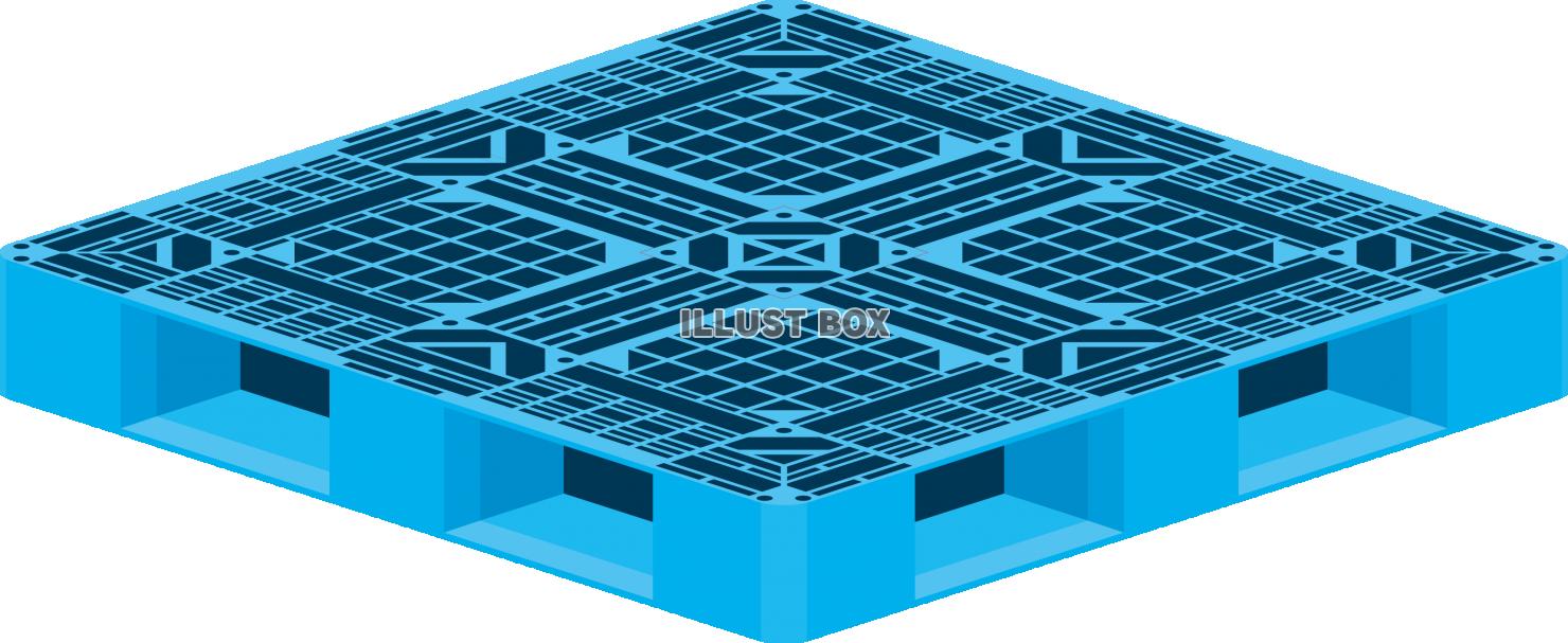 パレット　倉庫　ブルー