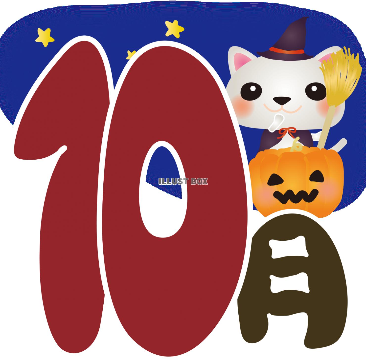 白ねこ10月ハロウィン