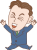 スーツ姿の男性　万歳
