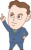 スーツ姿の男性　説明