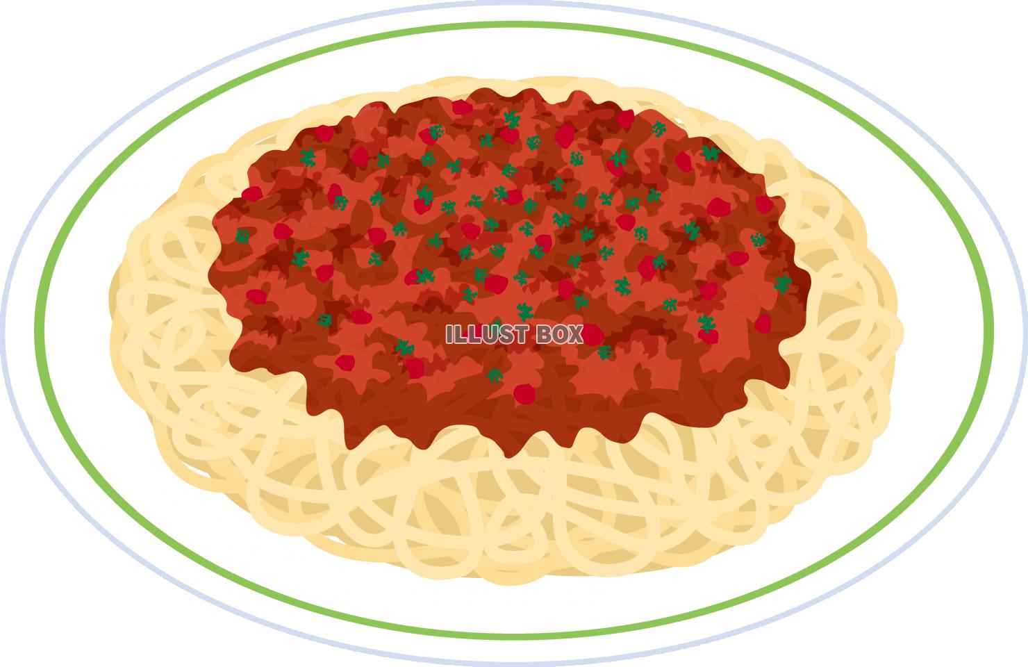 無料イラスト パスタ ミートソース