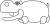 アニマル　キャラクター　カバ　ぬりえ