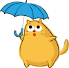 可愛いネコ　キャラクター　傘