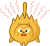 可愛いネコ　キャラクター　威嚇