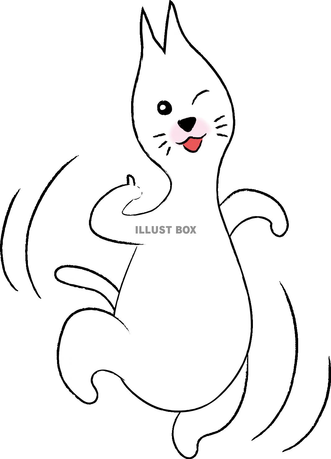 可愛いしろねこ　キャラクター　いいね