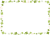 クローバーと音符フレーム２(透過PNG）
