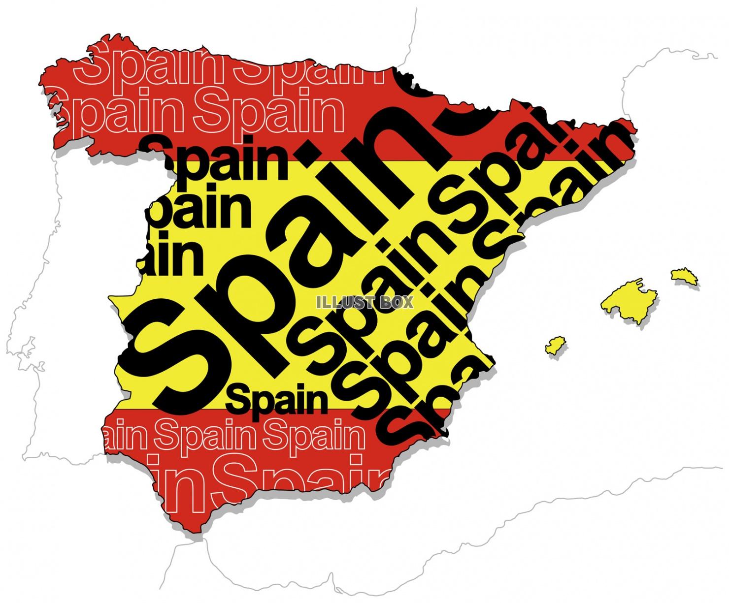 スペイン地図のイラストレーション