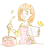 タブレットと女性