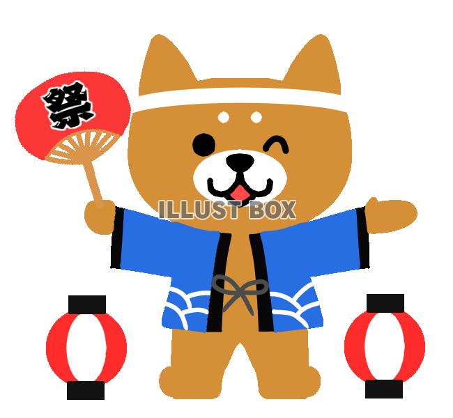 ハッピを着た柴犬　透過png