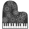 花火のピアノ　モノクロ