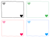 クレヨン風　シンプルフレーム　ハート