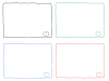 クレヨン風　シンプルフレーム　ハート