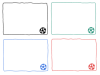 クレヨン風　シンプルフレーム　サッカー