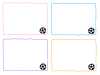 クレヨン風　シンプルフレーム　サッカー