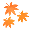 橙色の紅葉　透過png