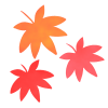 赤色の紅葉　透過png