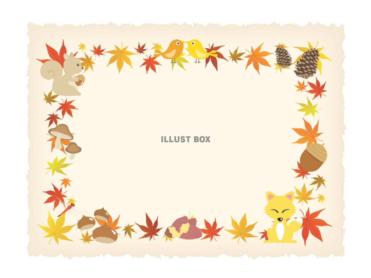 無料イラスト 秋のメッセージカード