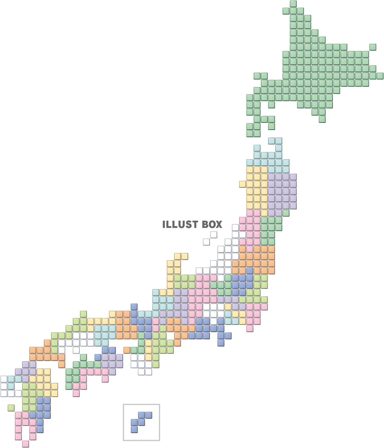 日本地図　タイル