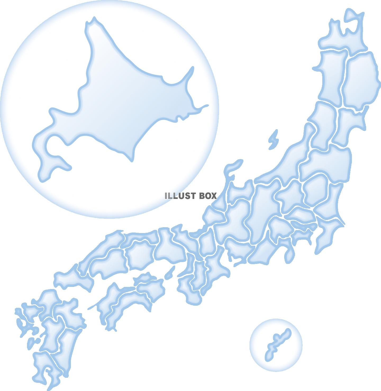 日本地図　水