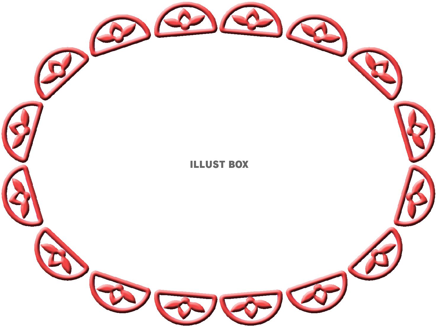 楕円形の飾りフレーム