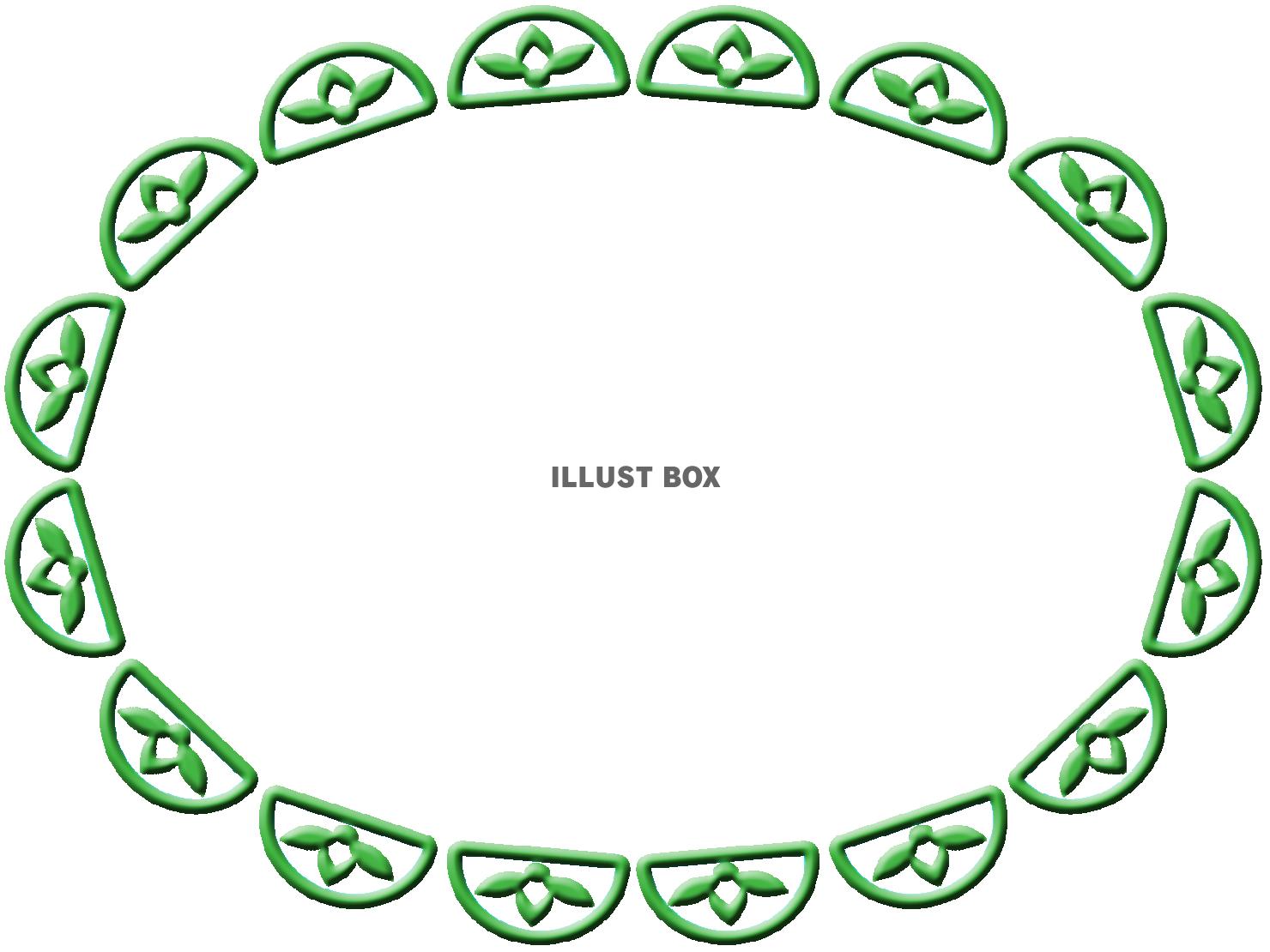 楕円形の飾りフレーム