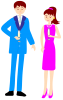 パーティに参加している男女