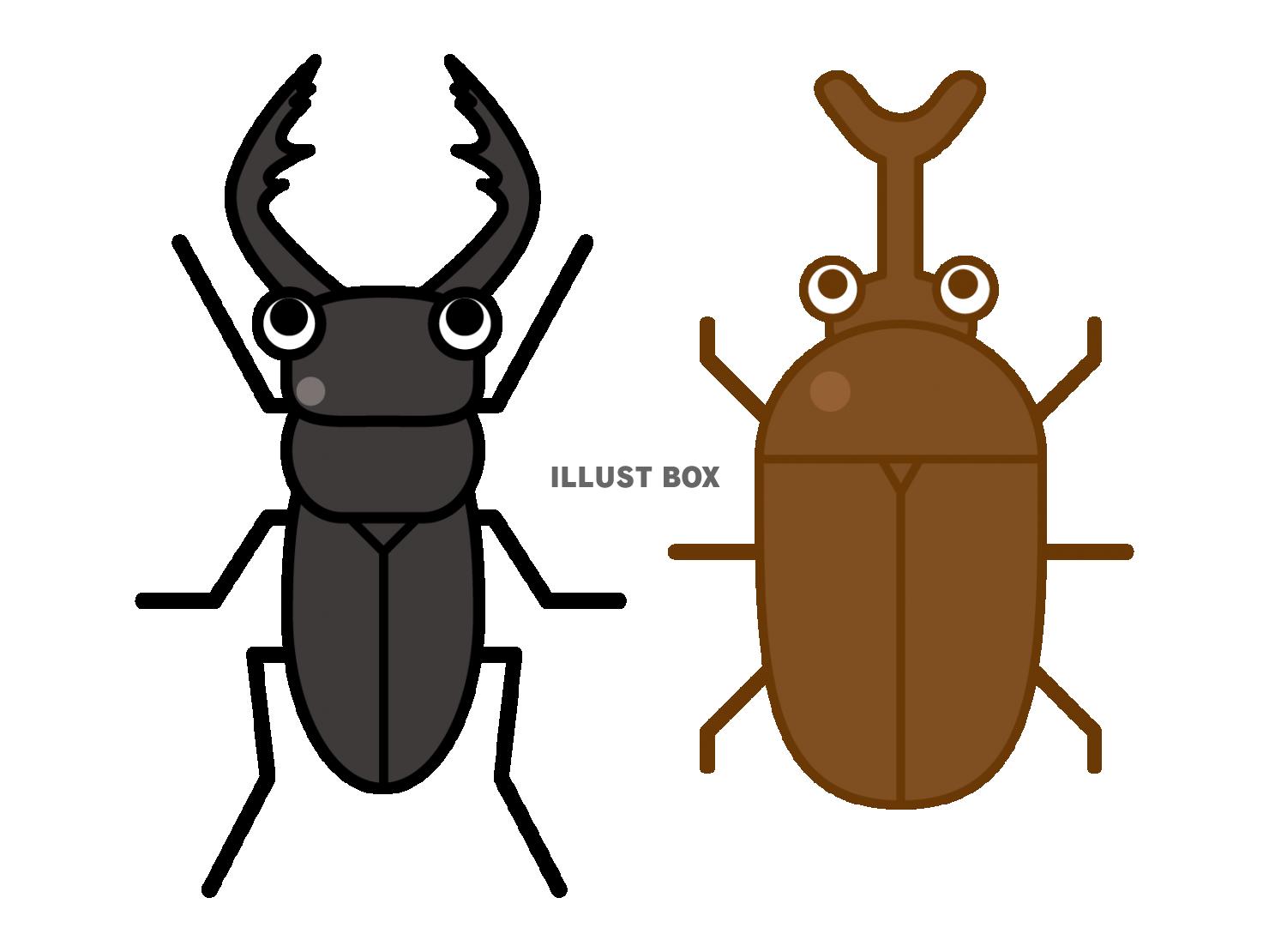 カブトムシ イラスト無料