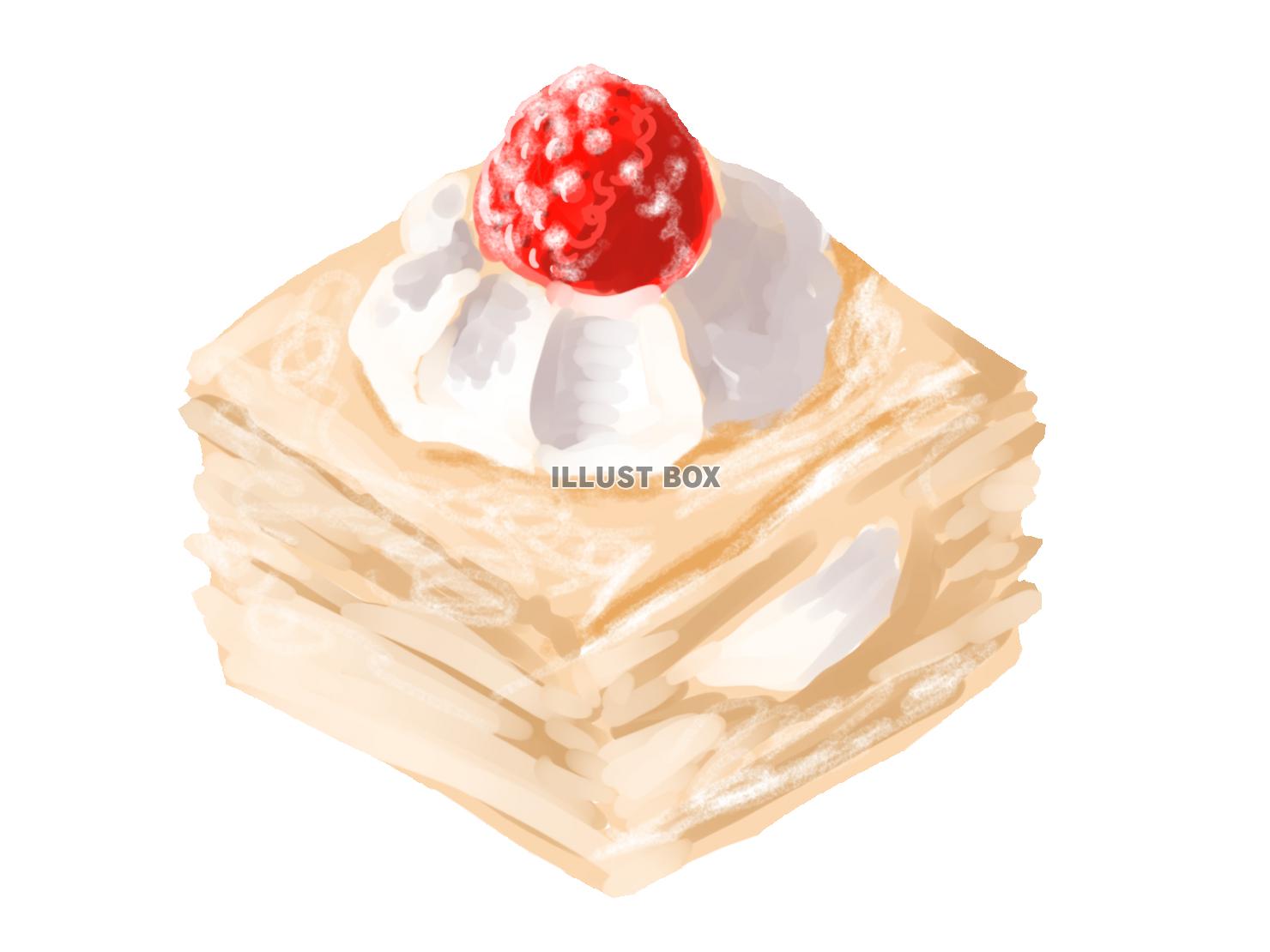 無料イラスト ラズベリーケーキ