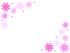 ピンクのお花のフレーム３