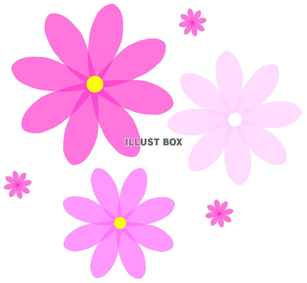 無料イラスト ピンクのお花