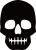 ハロウィン　シルエット　ドクロ