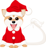 クリスマス　サンタ　柴犬
