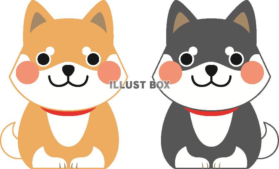 無料イラスト 2匹の犬のイラスト あいさつ