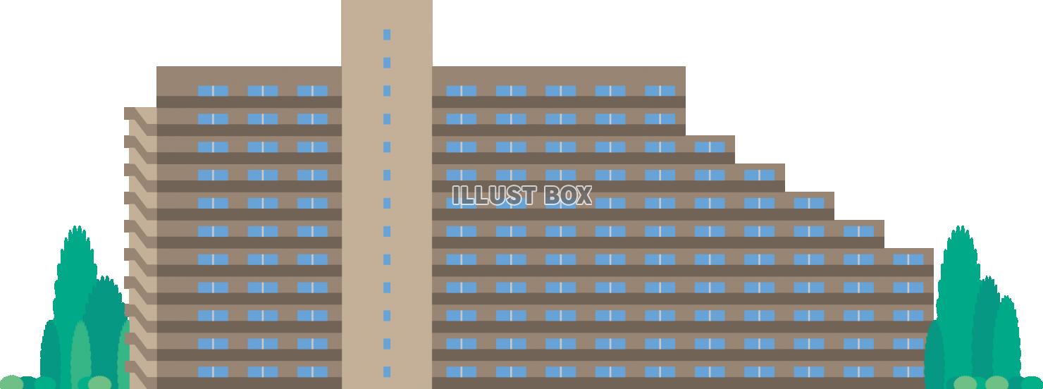 無料イラスト 建物 マンション