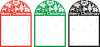 クリスマスの3色のフレーム
