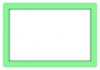 立体感のあるフレーム　長方形　緑