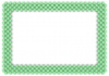 立体感のあるフレーム　チェック　緑
