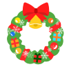 Xmasのリース　透過png