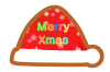 サンタの帽子とXmasフォント　透過png