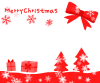 雪のクリスマスカード　透過png